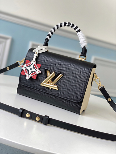 L  LV bag M56780 Black Black This Twist medium handbag from 2020 summer CRAFTY Capsule series-64296eb7